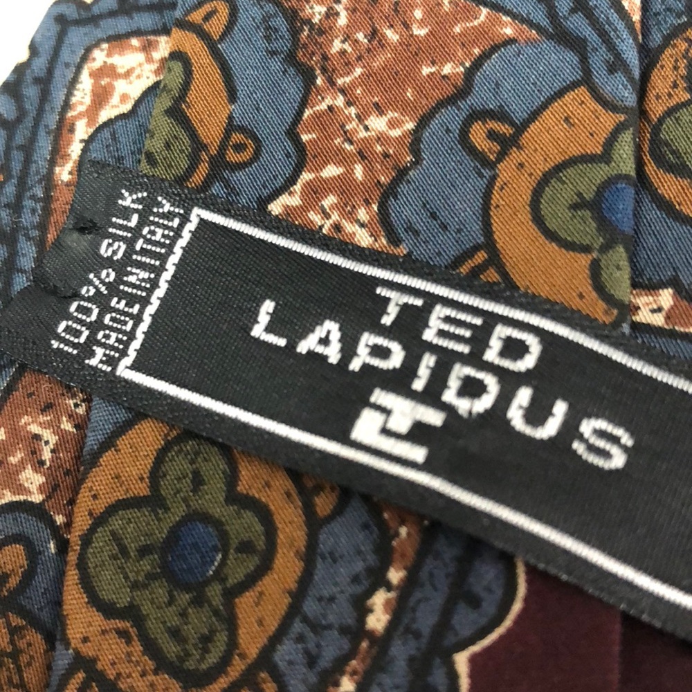 Ted Lapidus Italy Silk Tie - Picture 9 of 10